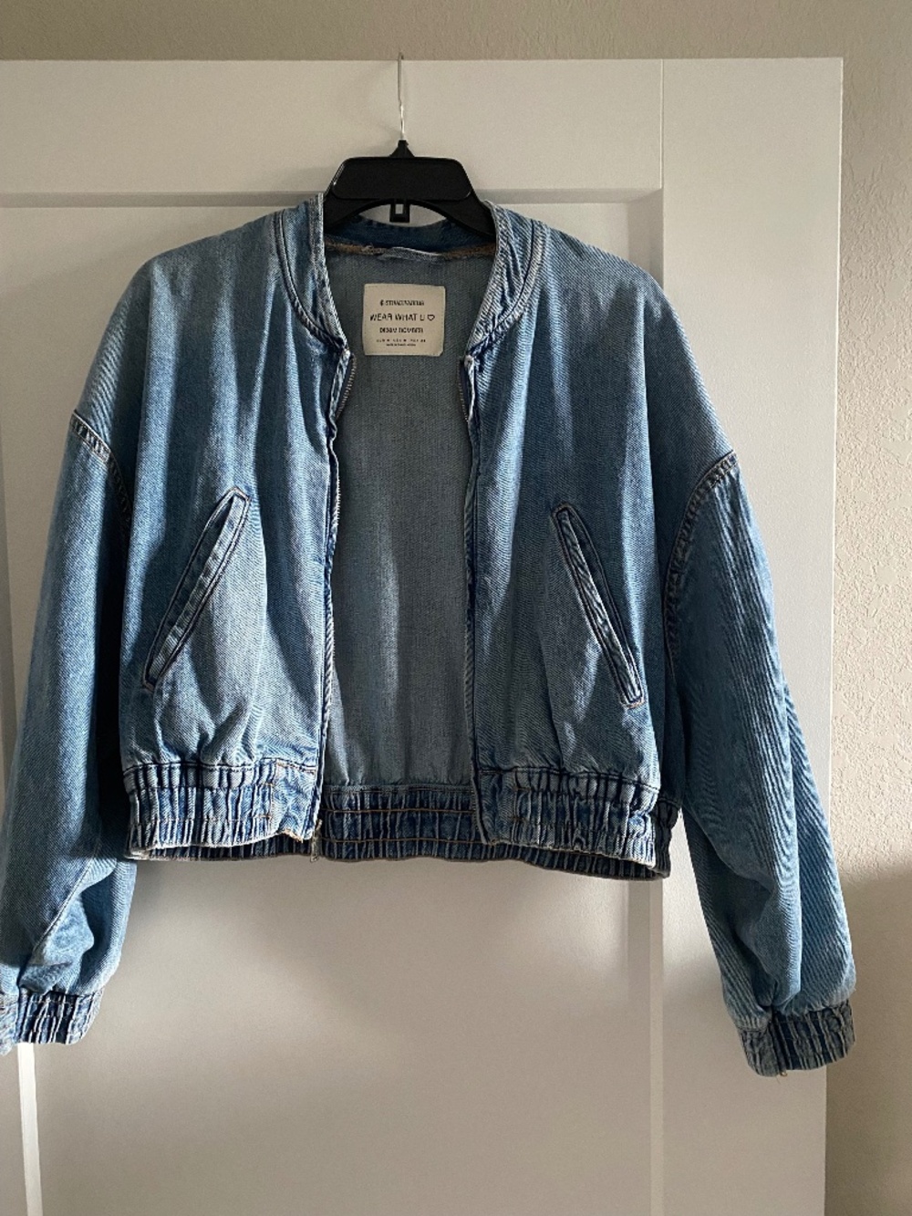 Women’s Denim bomber jacket Sz M